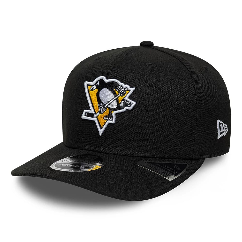 Pittsburgh Penguins NHL Team Black 9SEVENTY Stretch Snap Adjustable Cap-kentox