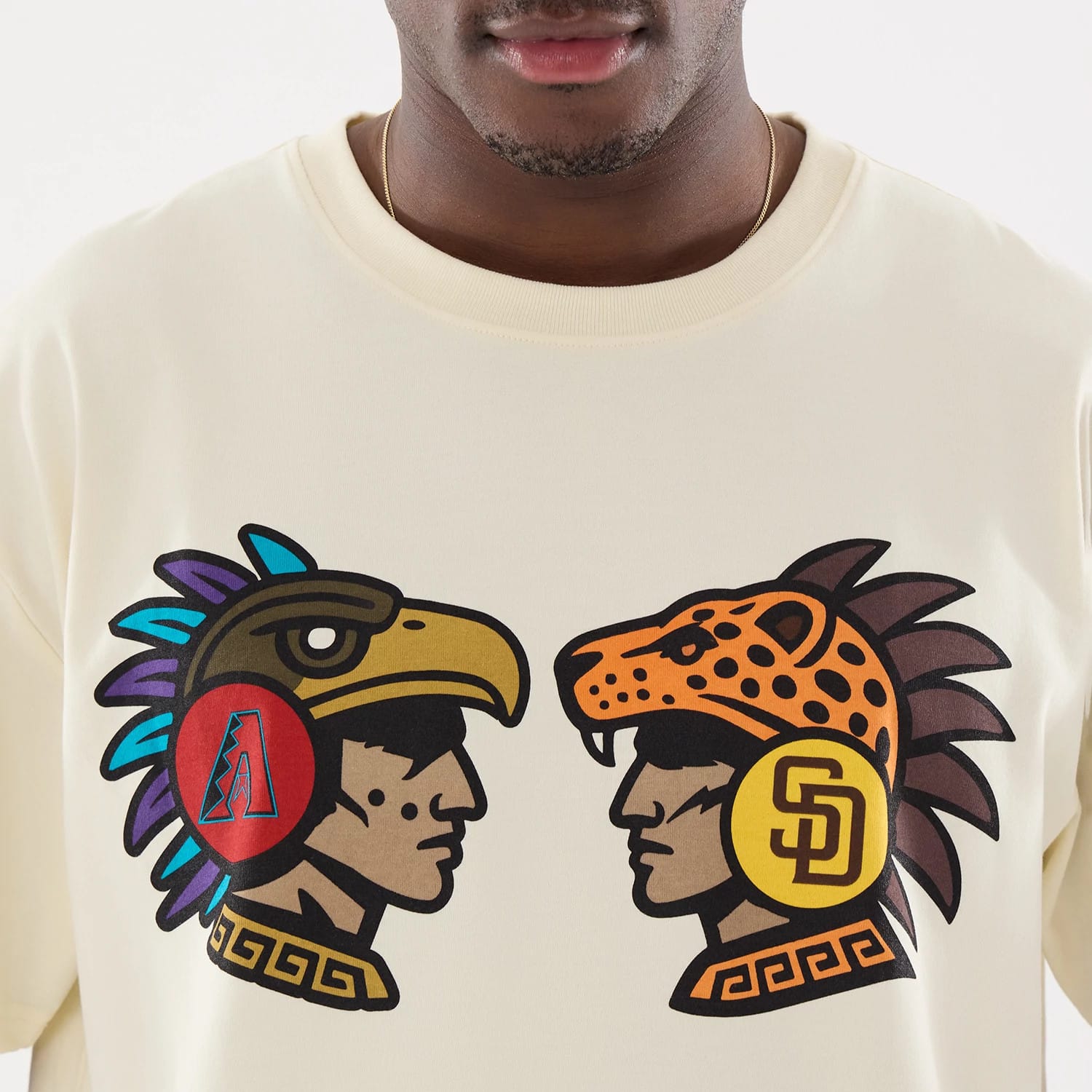 Dueling Logo MLB Mexico City Series 2026 Cream T-Shirt-kentox