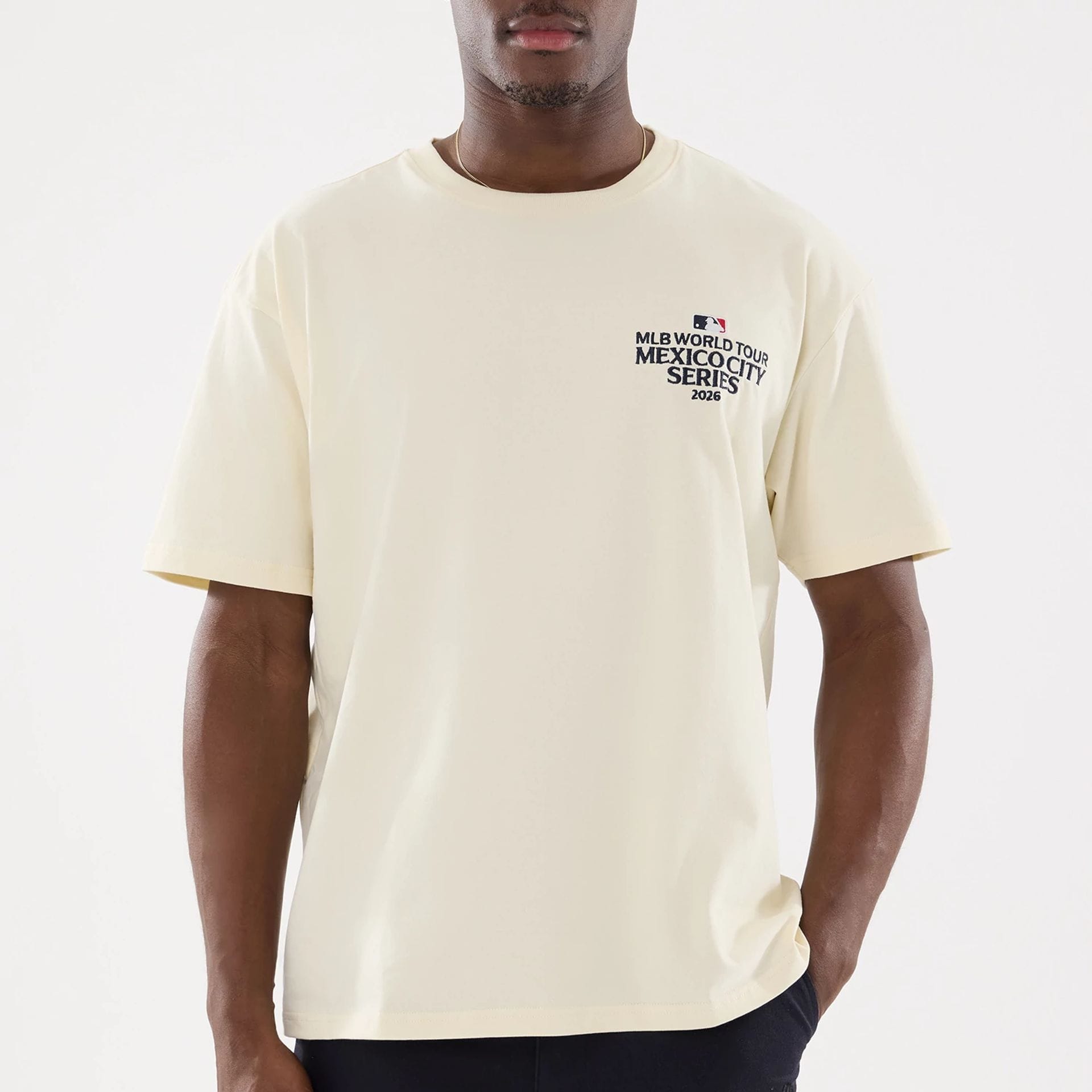 Dueling Logo MLB Mexico City Series 2026 Cream T-Shirt-kentox