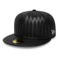 New Era Woven PU Black 59FIFTY Fitted Cap-kentox