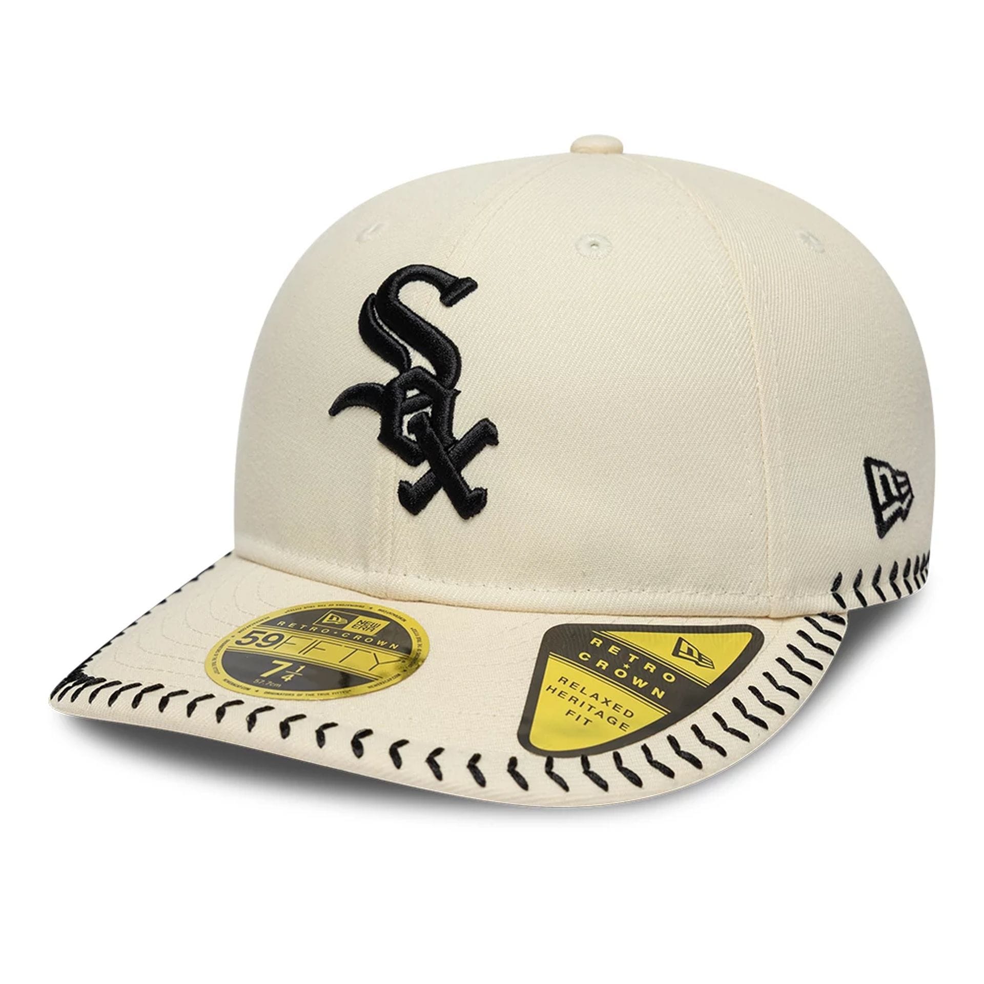 Chicago White Sox MLB Baseball Stitch Cream Retro Crown 59FIFTY Fitted Cap-kentox