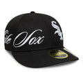 Chicago White Sox MLB Side Script Black Low Profile 59FIFTY Fitted Cap-kentox
