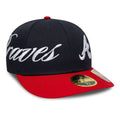 Atlanta Braves MLB Side Script Navy Low Profile 59FIFTY Fitted Cap-kentox