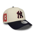 New York Yankees MLB Side Hit Cream 9FORTY E-Frame Adjustable Cap-kentox