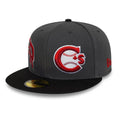 Vancouver Canadians MiLB Multi Logo Satin Lined Charcoal 59FIFTY Fitted Cap-kentox