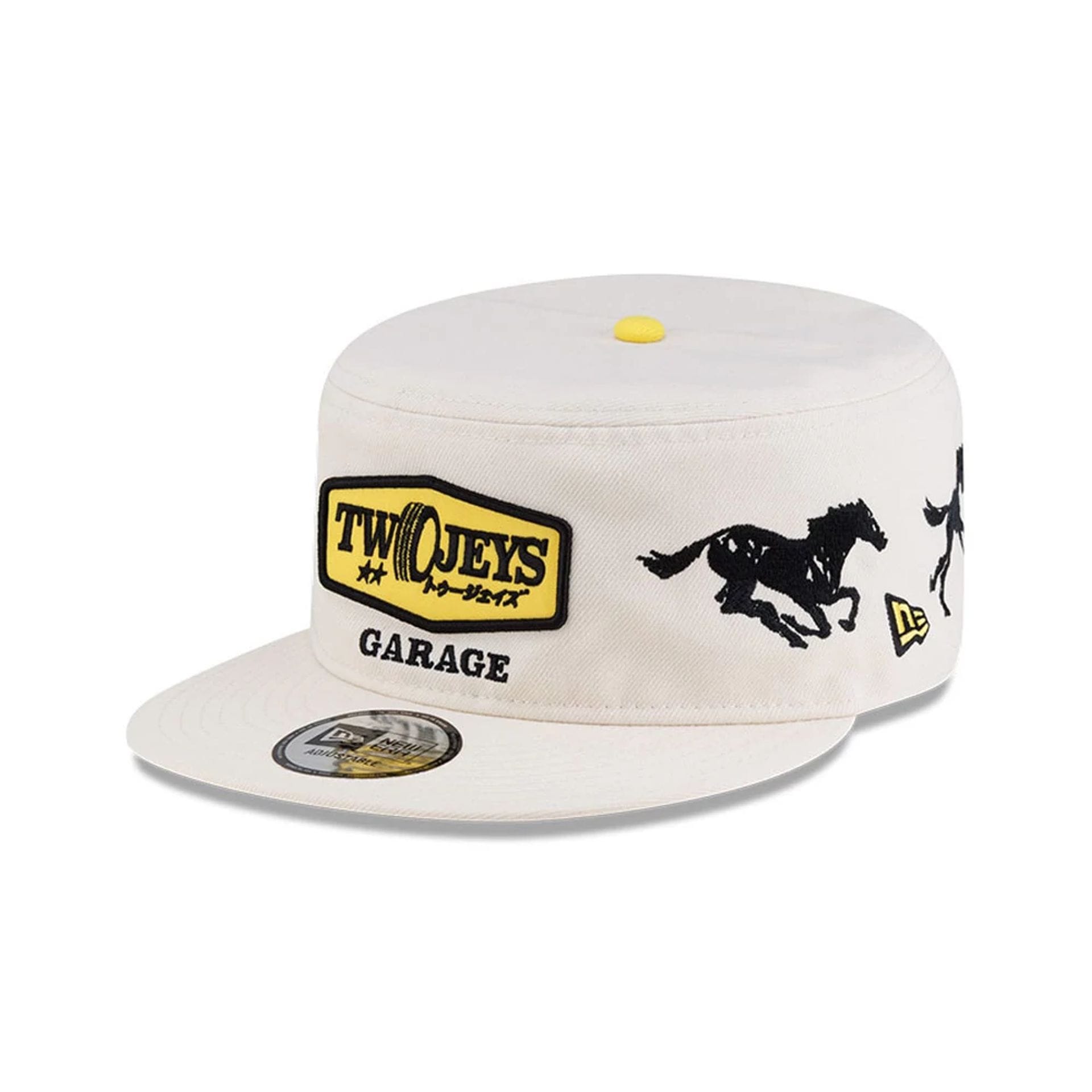 Twojeys X New Era Garage Cream Pillbox Adjustable Cap-kentox