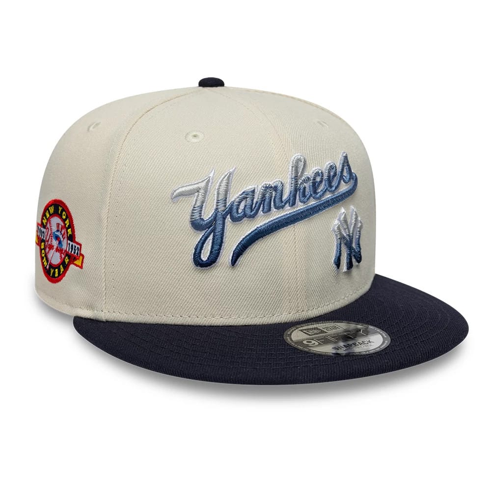 Yankees MLB Ombre Script Light Beige 9FIFTY Snapback Adjustable Cap-kentox