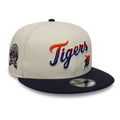 Tigers MLB Ombre Script Light Beige & Navy 9FIFTY Snapback Adjustable Cap-kentox