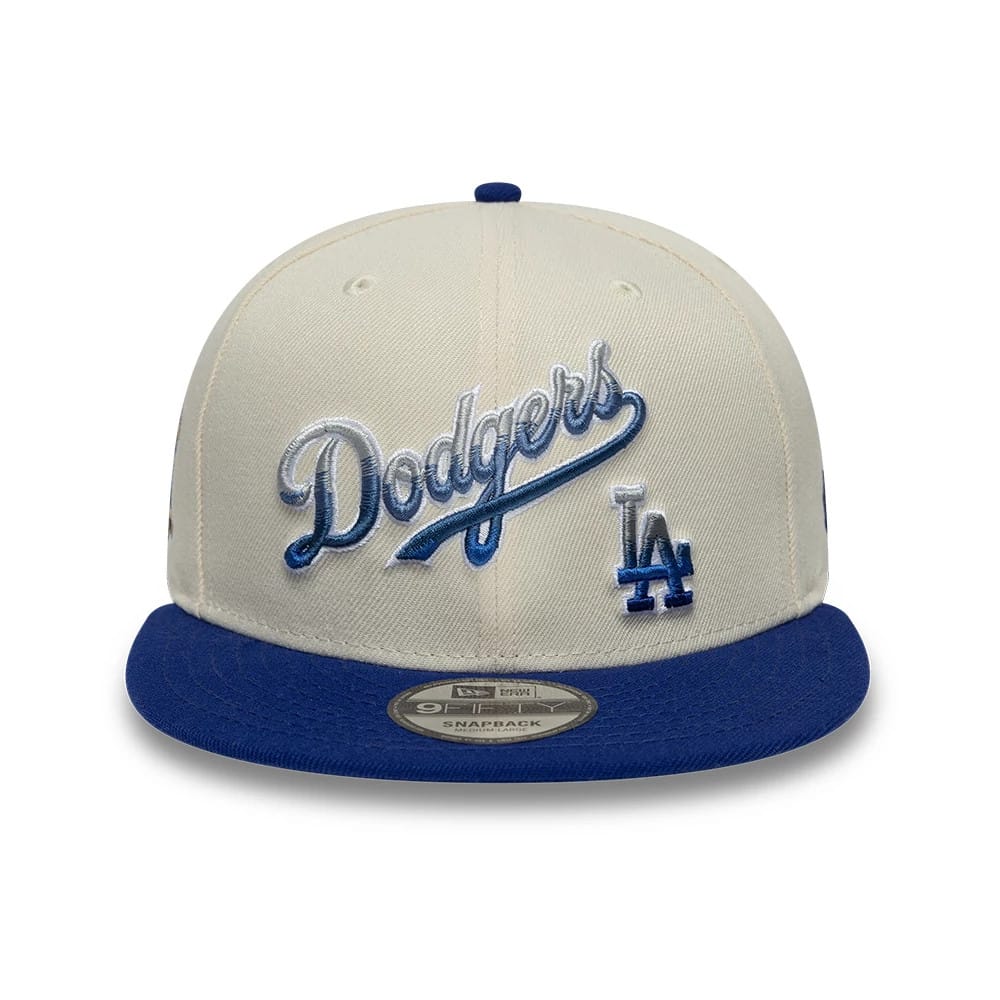 Dodgers MLB Ombre Script Beige & Blue 9FIFTY Snapback Adjustable Cap-kentox