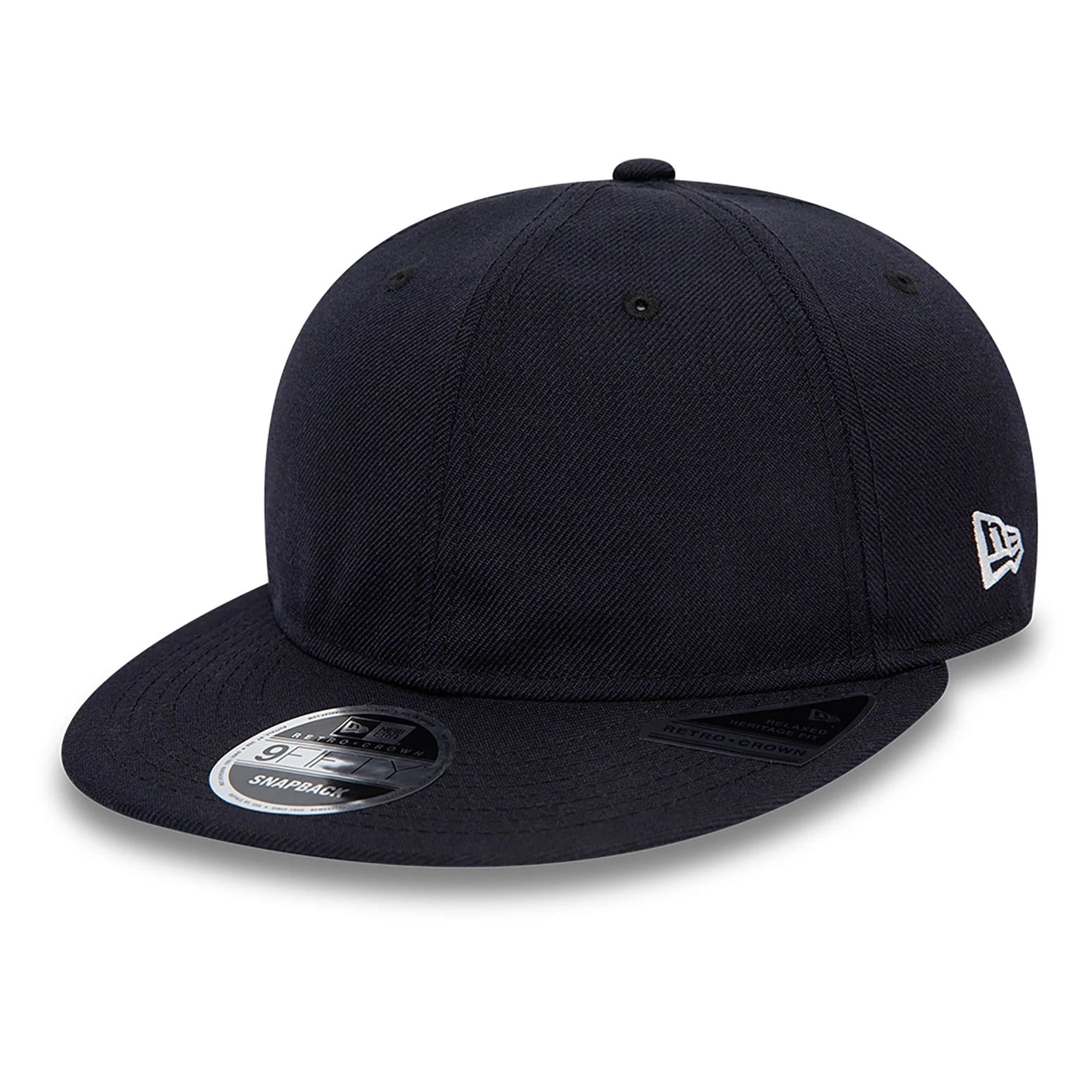 Blank New Era Navy Retro Crown 9FIFTY Snapback Cap-kentox