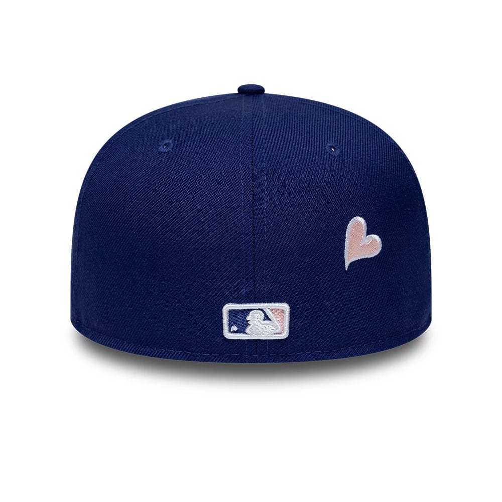 LA Dodgers MLB Heart Dark Blue 59FIFTY Fitted Cap-kentox