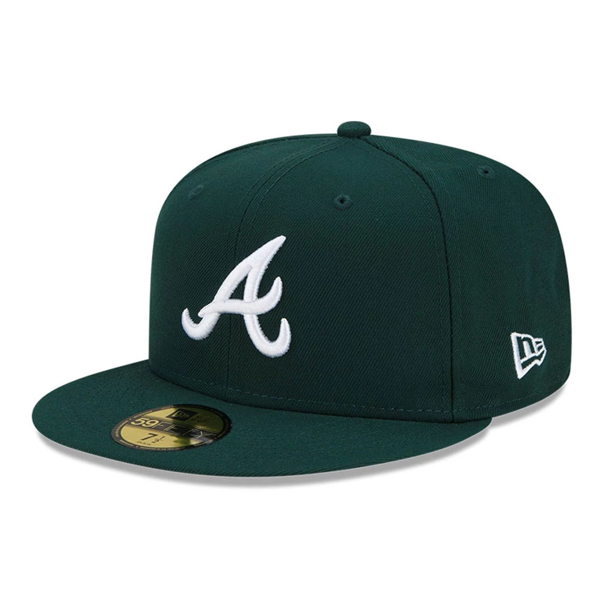 Atlanta Braves MLB Dark Green 59FIFTY Fitted Cap-kentox