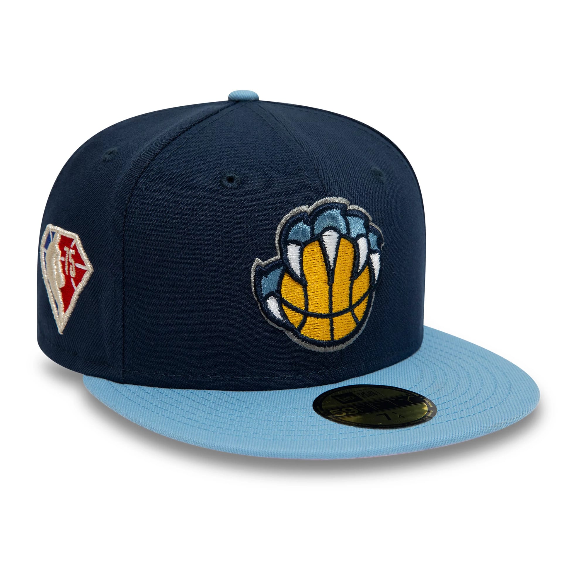 Memphis Grizzlies NBA Side Patch Dark Blue 59FIFTY Fitted Cap-kentox