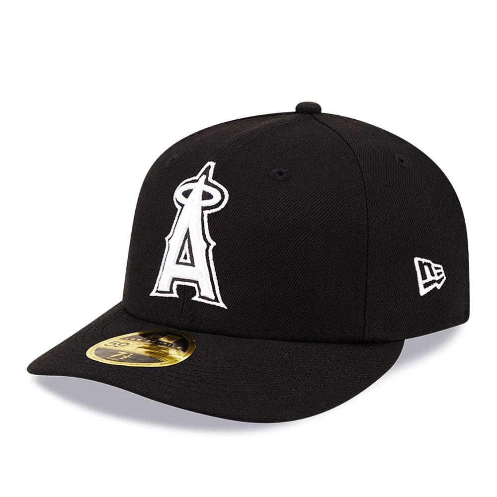 LA Angels MLB Black Low Profile 59FIFTY Fitted Cap-kentox