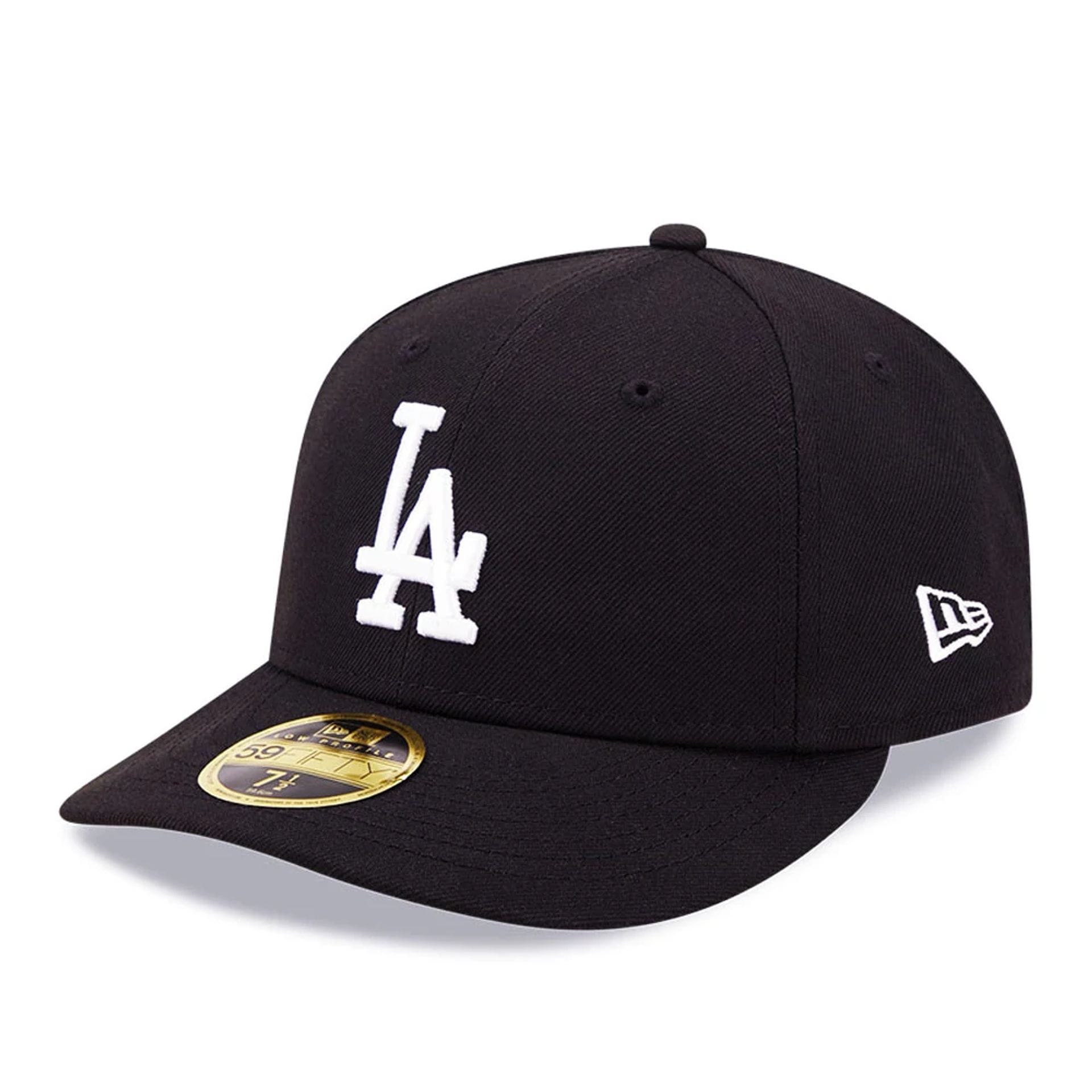 LA Dodgers MLB Black Low Profile 59FIFTY Fitted Cap-kentox