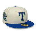 Texas Rangers MLB Cooperstown White & Blue 59FIFTY Fitted Cap-kentox