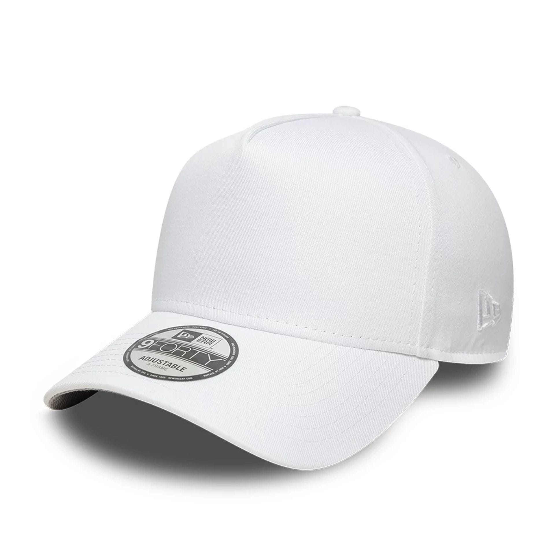 New Era White 9FORTY A-Frame Adjustable Cap-kentox
