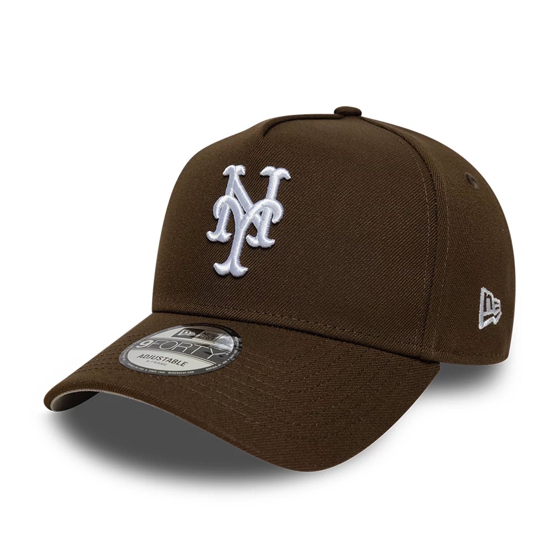 New York Mets MLB Dark Brown 9FORTY A-Frame Adjustable Cap-kentox