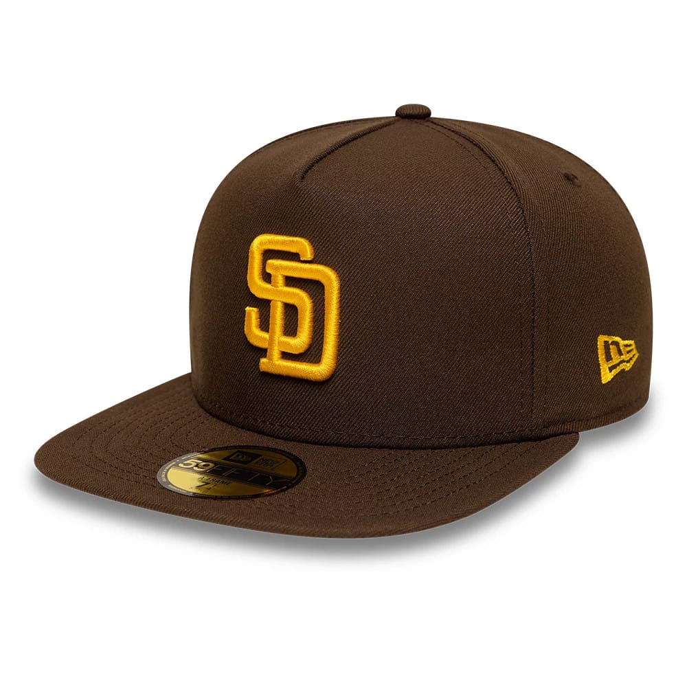 San Diego Padres MLB Dark Brown 59FIFTY A-Frame Fitted Cap-kentox