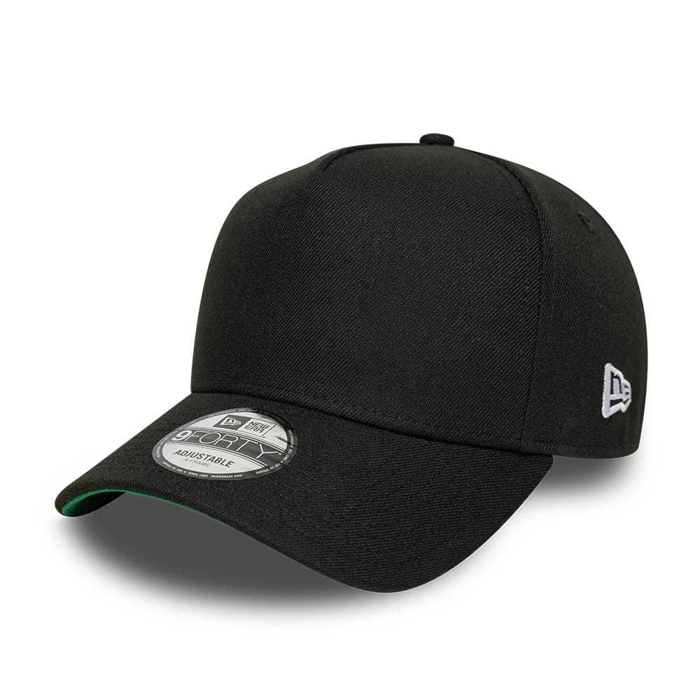 New Era Black 9FORTY A-Frame Adjustable Cap-kentox
