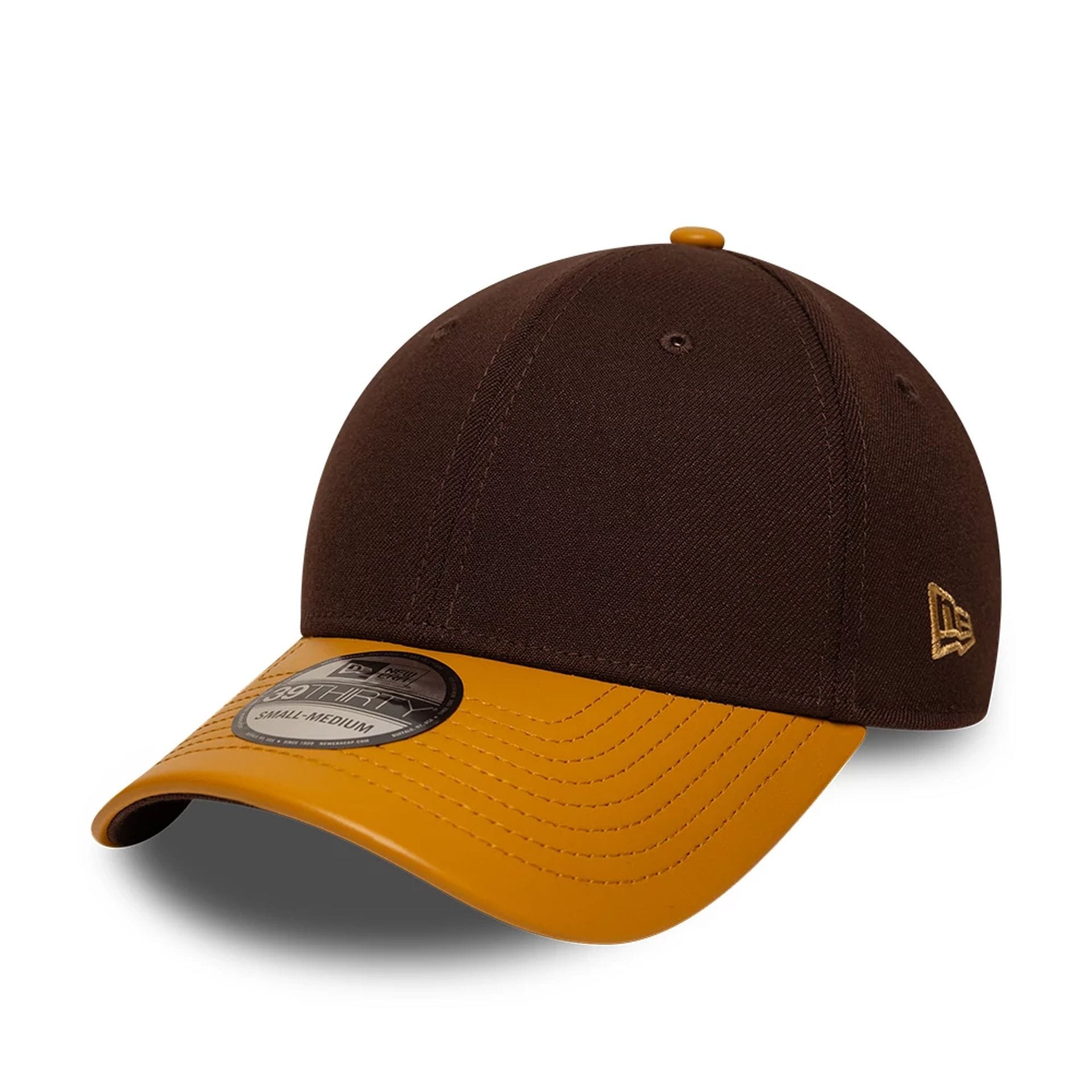 New Era Dark Brown 39THIRTY Stretch Fit Cap-kentox