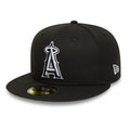 LA Angels MLB Black 59FIFTY Fitted Cap-kentox
