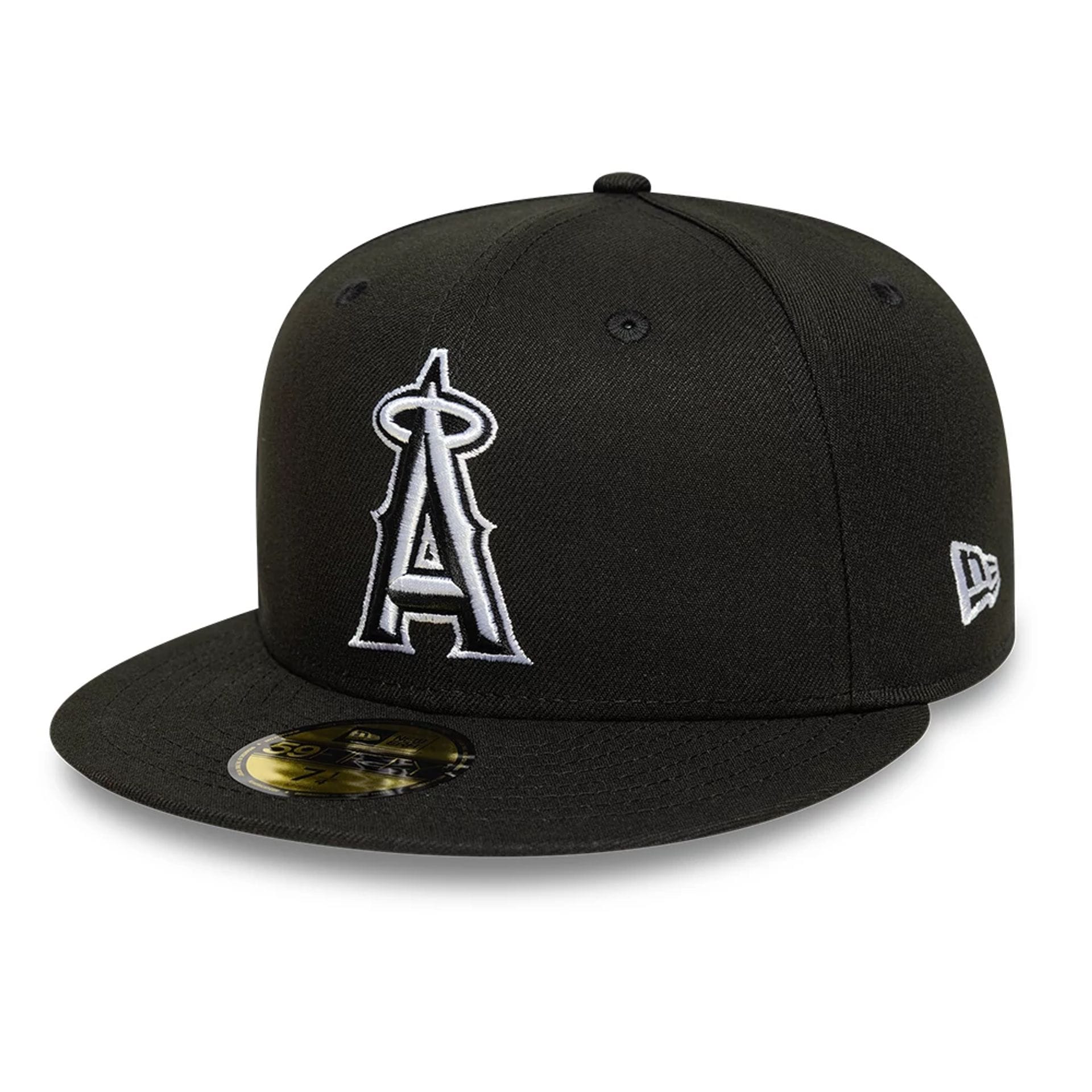 LA Angels MLB Black 59FIFTY Fitted Cap-kentox