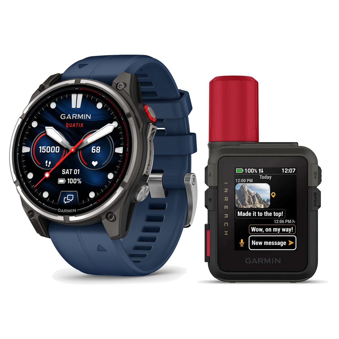 Garmin Quatix 8 Pro AMOLED Marine GPS Smartwatch with inReach Mini 3 Plus