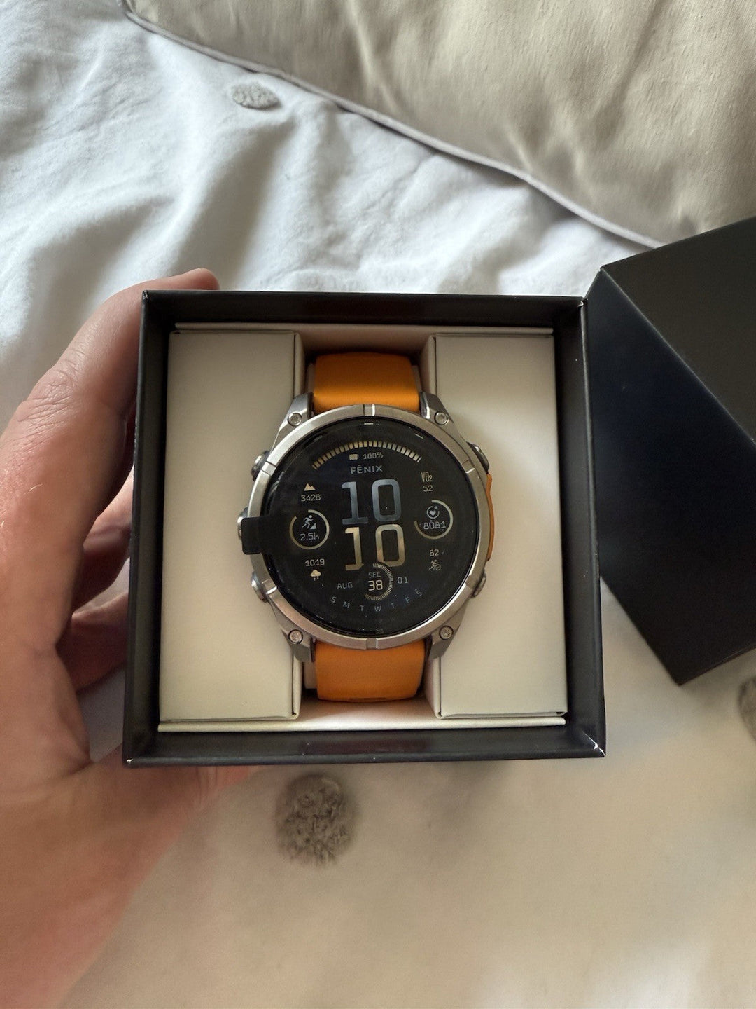 Garmin Fenix 8 47mm Sapphire Orange Spark Edition 2 Months Old
