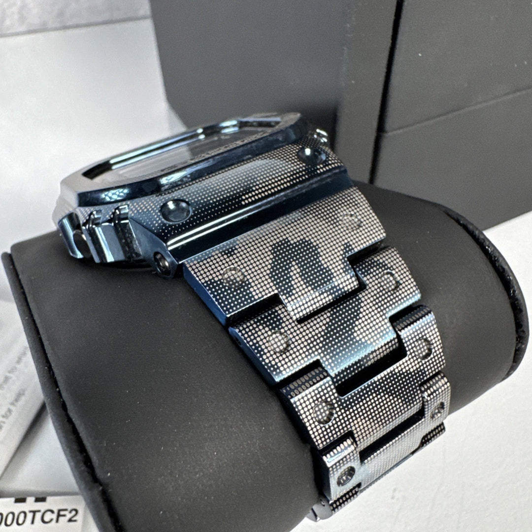 USED Casio G-SHOCK FULL METAL TITANIUM Blue Camo LE Watch GMWB5000TCF-2